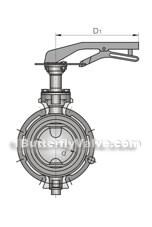 Anti-condensation al-alloy diecasting butterfly valve constructral diagram(pic1)