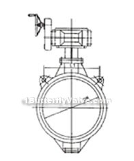 ED（3/6/9）63H-10/16/25/40C、P、R butt welded hard-sealed butterfly valve constructral diagram(pic1)