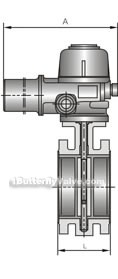 D941X/F/J/H/S-10/16C/Q/P electric desulfurization flange(lined rubber) butterfly valve constructral diagram(pic2)