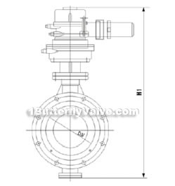 Electric hard-sealed flange butterfly valve constructral diagram(pic1)