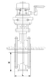 Electric hard-sealed flange butterfly valve constructral diagram(pic2)