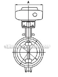 D972X electric single accentric soft-sealed wafer butterfly valve constructral diagram(pic1)