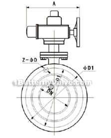 D942X electric soft-sealed flange butterfly valve constructral diagram(pic2)