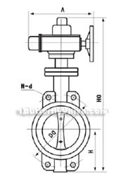 D971X electric soft-sealed wafer butterfly valve constructral diagram(pic2)