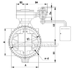 Electric speed control butterfly valve constructral diagram(pic2)