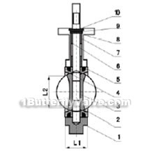 BWSX linear fire special signal wafer butterfly valve constructral diagram(pic1)