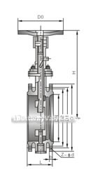 Flange metal sealed swing butterfly valve constructral diagram(pic1)