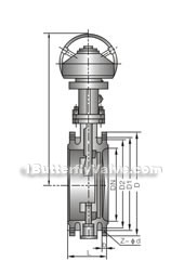 Flange metal sealed swing butterfly valve constructral diagram(pic3)