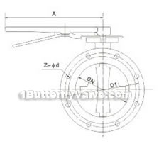 Flange soft-sealed butterfly valve constructral diagram(pic2)