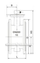 Flange soft-sealed butterfly valve constructral diagram(pic1)