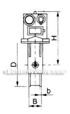 High temperature butterfly valve constructral diagram(pic2)