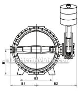 Hydraulic control butterfly valve constructral diagram(pic2)