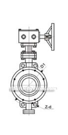 JIS three eccentric hard-sealed flange, wafer butterfly valve constructral diagram(pic2)