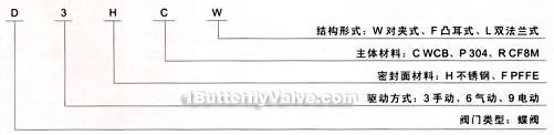 Lug butterfly valve model and organization method