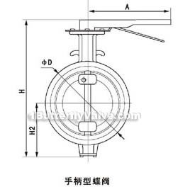 D72X manual single eccentric wafer butterfly valve constructral diagram(pic2)