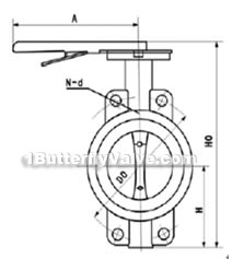 D71X manual soft-sealed wafer butterfly valve constructral diagram(pic1)