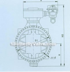 D942X oversized electric soft-sealed butterfly valve constructral diagram(pic2)