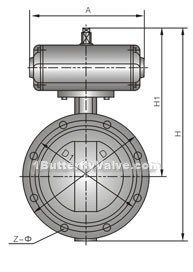 Welding sanitary butterfly valve constructral diagram(pic1)