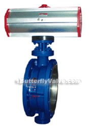 Pneumatic hard-sealed flange butterfly valves