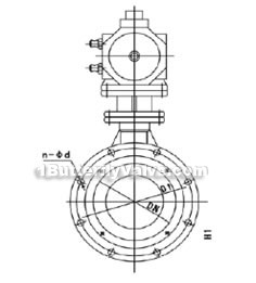 Pneumatic hard-sealed flange butterfly valve constructral diagram(pic1)