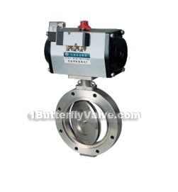 Pneumatic high vacuum butterfly valves