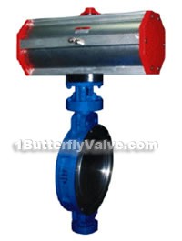 Pneumatic metal hard-sealed wafer butterfly valves