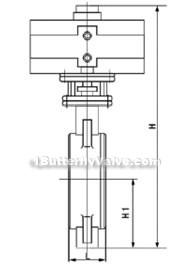 Pneumatic metal hard-sealed wafer butterfly valve constructral diagram(pic2)