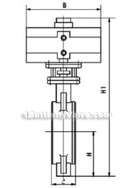 D672X pneumatic single accentric soft-sealed wafer butterfly valve constructral diagram(pic2)