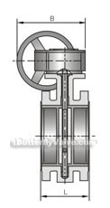 D341X/F/J/H/S-10/16C/Q/P worm gear desulfurization flange(lined rubber) butterfly valve constructral diagram(pic2)