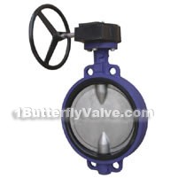 Worm gear desulfurization wafer butterfly valves