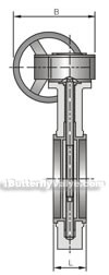 Worm gear desulfurization wafer butterfly valve constructral diagram(pic2)