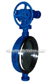 Worm gear metal hard-sealed wafer butterfly valves