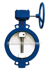 D372X worm gear single accentric soft-sealed wafer butterfly valves