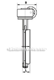 D372X worm gear single accentric soft-sealed wafer butterfly valve constructral diagram(pic2)