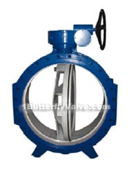 D342X worm gear soft-sealed flange butterfly valves