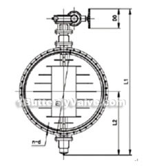 Worm gear ventilation butterfly valve constructral diagram(pic1)